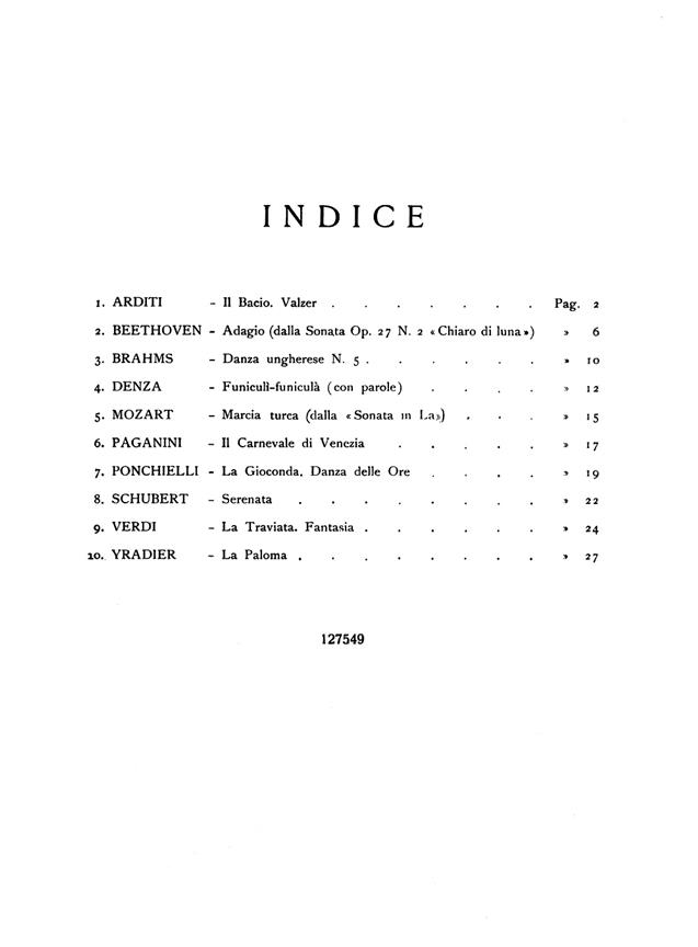 Perle Musicali .Album N. 2 - Pezzi Celebri